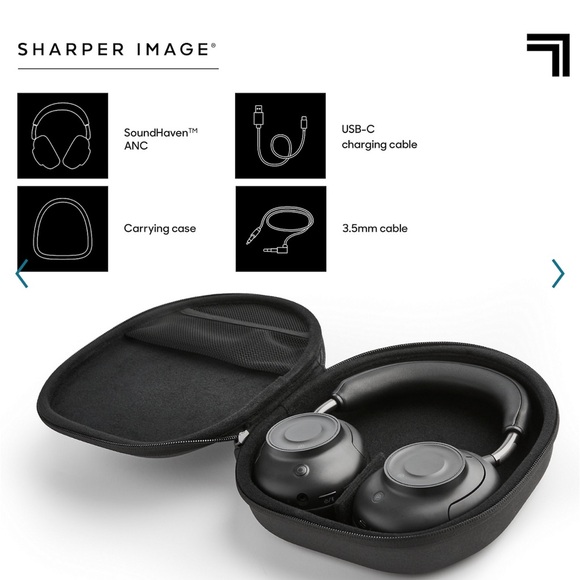 NIB Sharper Image Soundhaven Active Noise
Cancelling Over Ear Headphones - Picture 7 of 15